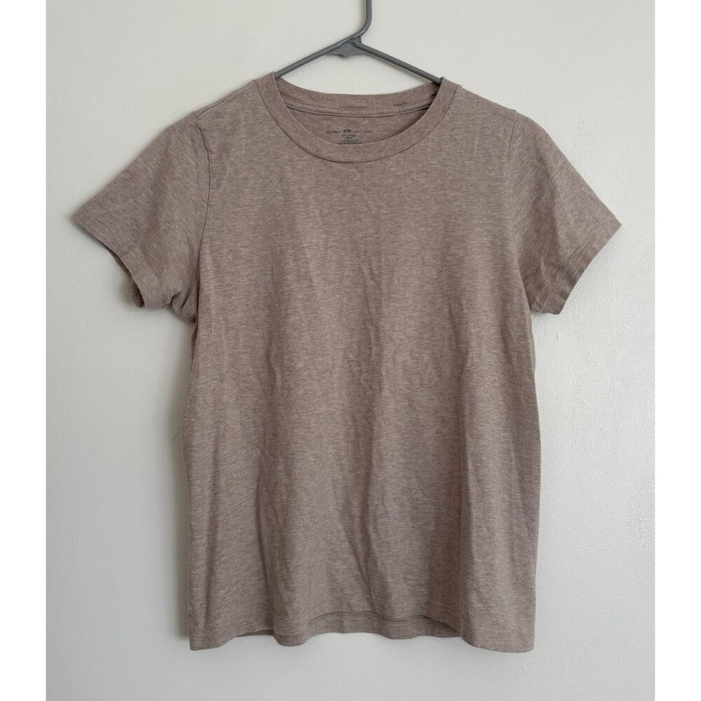 Tan Taupe Beige Brandy Melville Crewneck Cotton T-Shirt S
